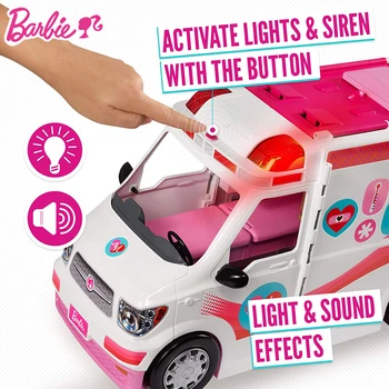 2019Barbie Mergina Lėlės Žaislas Klinika automobilių ir Playset Greitosios pagalbos Norme Automobilių Žaislas Su Gydytoju Priedai FRM19 Barbie Žaislai