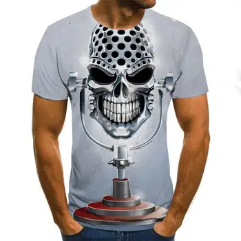 2020 3D T-shirt Vyrai Muzikos marškinėliai 3d Gitara Tshirts Atsitiktinis Metalo Shirt Spausdinti Gotikos Anime Drabužius trumpomis Rankovėmis t shirts