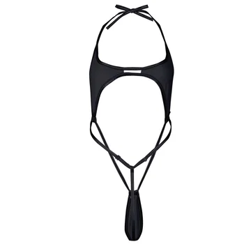 2020 Alvivi Moterų Bikini Bodysuit Seksualus vientisas maudymosi kostiumėlis apatinis Trikotažas Lakinės Odos Apynasrio vientisas Teddy Bikini Thong Kūno Kostiumas