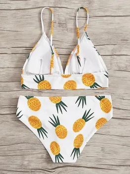 2020 ananasas, arbūzas seksualus bikini maudymosi kostiumas swimsuit moterys giliai V bikini maudymosi kostiumėlis, maudymosi kostiumėlį