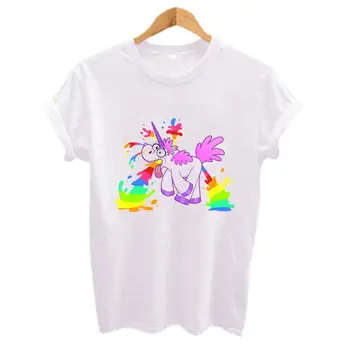 2020 Juokinga Vienaragis Spausdinti Moterų marškinėliai trumpomis Rankovėmis t-shirts O-Kaklo Viršūnes Plius Dydžio Baltos spalvos atsitiktinis Hip-Hop tshirts
