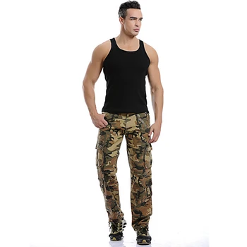 2020 m. Aukštos Kokybės vyriški Krovinių Kelnės Atsitiktinis Palaidų Multi Pocket Karinės Kelnės Ilgos Kelnės Vyrams Camo Poilsiu Plius Dydis 28-40
