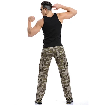 2020 m. Aukštos Kokybės vyriški Krovinių Kelnės Atsitiktinis Palaidų Multi Pocket Karinės Kelnės Ilgos Kelnės Vyrams Camo Poilsiu Plius Dydis 28-40