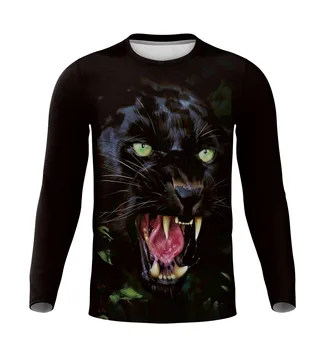 2020 m. Pavasarį, Rudenį long sleeve T-shirt Tigras marškinėliai Vyrams, ilgomis rankovėmis marškinėliai Juokinga T shirts liūtas Spausdinti Kačių natūra Marškinėlius Juokinga