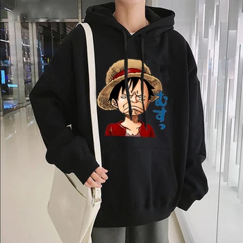 2020 m. Žiemos Harajuku Pora Palaidinukė Mielas Animacinių filmų, Anime One Piece Spausdinti Moterų/vyrų Hoodies Mados Streetwear Puloveriai, Paltai