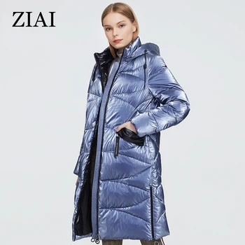 2020 m. Žiemos moterys ilgai Medvilnės drabužius kailis Mados Lieknas moteris, puiki kokybė karšto Atspindinčio audinio dizainas ZR-7167