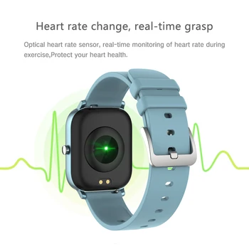 2020 Naujas P8 Smart Watch Vyrai Moterys Vandeniui Fitness Tracker Kraujo Spaudimas Smartwatch 