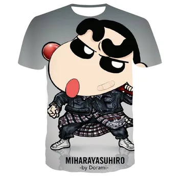 2020 naujas vasaros T-shirt vaikų drabužiai Crayon Shin-chan mados trumpomis rankovėmis berniukams ir mergaitėms megztinis marškinėliai