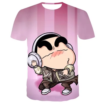 2020 naujas vasaros T-shirt vaikų drabužiai Crayon Shin-chan mados trumpomis rankovėmis berniukams ir mergaitėms megztinis marškinėliai