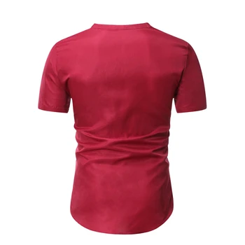 2020 Naujas Vyrų Kinų Stiliaus t marškinėliai Slim Fit Trumpas Rankovėmis Tee Viršūnes Vyrų Vasaros vientisos Spalvos Medvilnės Skalbiniai T-shirt S-3XL
