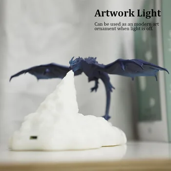 2020 Naujausias Dropship 3D Atspausdintas LED Dragon Lempas Naktį Šviesą Namo Karšto Parduoti Nei Mėnulio Lempos Naktį Lempos Geriausios Dovanos Vaikams