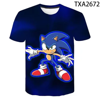 2020 Nauji Žaidimai Sonic The Hedgehog 3D marškinėliai Vyrams, Moterims, Vaikams, Mados Streetwear Berniukas Mergaitė Vaikai Atspausdintas T-shirt Kietas Viršūnes Tee