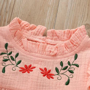 2020 Naują pavasario baby girl drabužiai Aukščiausios Kokybės Kūdikiams ilgarankoviai Gėlių grynos Medvilnės O-Kaklo mielas naujagimiui mergaičių drabužiai