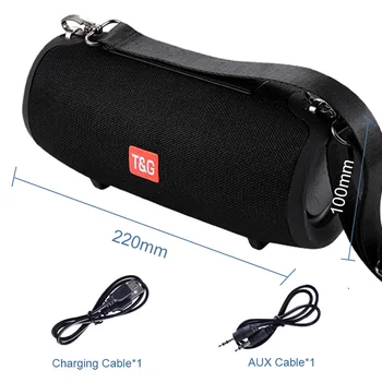 2020 Portable Bluetooth Speaker 20w Belaidžio Bosinė Kolonėlė Vandeniui Lauko Garsiakalbio Paramos AUX TF USB žemų dažnių Garsiakalbis+Box