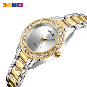 2020 SKMEI Paprastų Moterų Watch Laikrodis Ponios Kvarciniai Laikrodžiai Laikrodis 30M atsparus Vandeniui Moterų Laikrodis reloj hombr Montre Femme 1262
