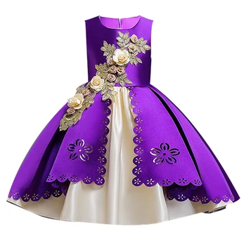 2021 m. Vasarą Vaikai Suknelė Mergaitėms Elegantiškas Princesė Dress Vaikų Kostiumas Šalis Suknelė Gėlių Mergaitėms Vestuvių Suknelė vestidos 3-10 Y