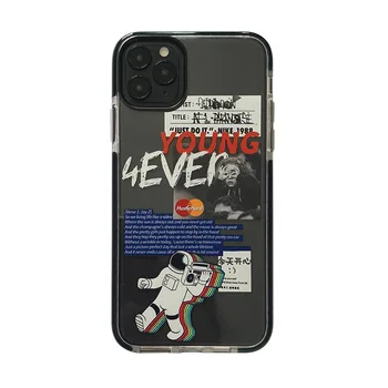 2021 Mados Aukštos Kokybės Astronautas Case Cover For iPhone 12 12min 12Pro 12ProMax 11 11PROMAX 11PRO 7 8 SE 7Plus 8Plus X XS XR