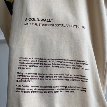 2021 Negabaritinių A-ŠALTA-SIENOS Marškinėliai Vyrams, Moterims, Geriausios Kokybės Demonas vertus spausdinti ACW Hip-hop ŠALTOS SIENOS T-shirt Tees