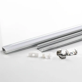 20inch LED aliuminio profilis matinis difuzorius butas ultra plonas led kanalą 12mm pcb,5V (12V 24V juosta šviesos būsto