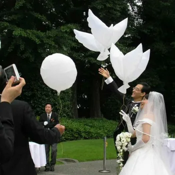 20pcs 104*54cm biologiškai Vestuves apdaila baltas balandis, balionas orbs taikos paukštis, balionas balandžiai santuokos helio balionas