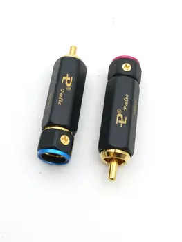 20pcs Aukštos kokybės Auksą, Padengtą Žalvario RCA plug-in Fiksavimo jungčių adapteris