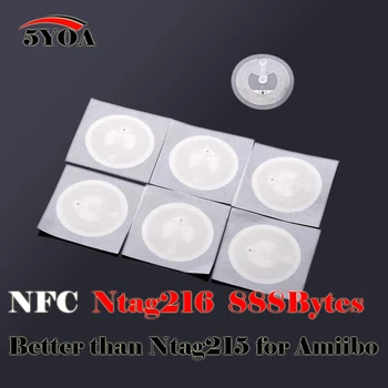 20pcs NFC Ntag216 888 Baitų Žymeklį Lipdukas, Etiketė Klavišą Žymes Simbolinis Patrulių Ženklelis