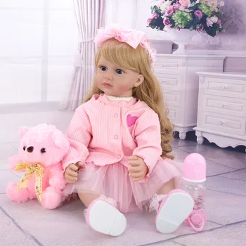 24inch 60cm Reborn Baby Lėlės Realiame Gyvenime Minkšto Silikono Realistiškas Ieškote Naujagimių Lėlės Princesė Mergina Baby Doll Žaislo Amžius 3+