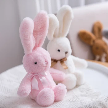 25cm Cute Bunny Pliušinis Reguliariai Gyvūnų Minkštos Lėlės Animacinių filmų Kūdikio Žaislas Šalis Gimtadienio Dovanos Vaikams Triušis Miego Komfortą įdaryti Žaislas