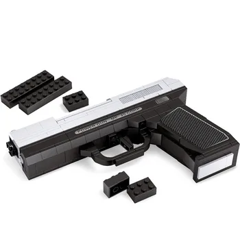 268Pcs Karinės MP-45 SAWT Galia pistoletas Pistoletas Modelis 1:1 3D Ginklas Statybinių Blokų Rinkinius Brinquedos Švietimo Žaislai Vaikams
