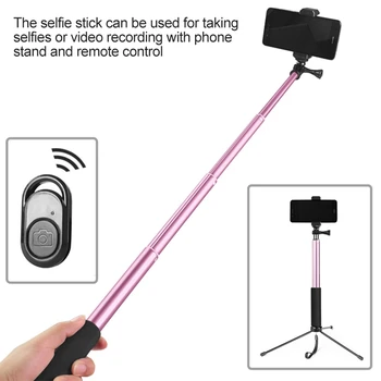 26CM Pritemdomi LED Šviesos Žiedas Foto Telefonas, Vaizdo Šviesos Lempos su Trikojai Selfie Stick Žiedas Šviesos Telefono Turėtojas(Pink)