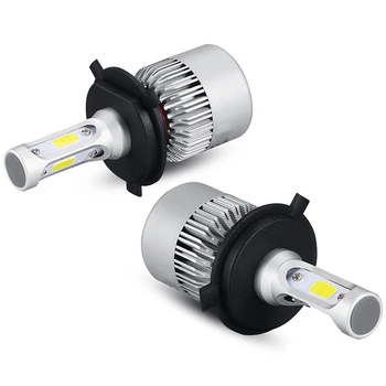 2VNT/1Pair Cree LED Žibintų Komplektas H4 LED 6000K Dual H/L Pluošto Rūko Lemputės