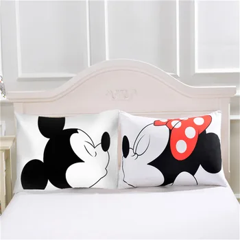 2vnt Disney Mickey Mouse Minnie minkštas Pagalves Namų Tekstilės Baltas kelias Pagalvę Padengti Dekoratyvinės Pagalvės Atveju Kambarį dovana