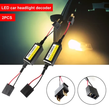 2vnt H7 LED Žibintų Dekoderis Canbus Anti-Mirgėjimo Panaudoti Lemputes Rezistorius Dekoderis Klaidų Automobilių Šviesos Priedai