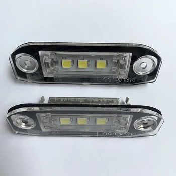 2VNT LED automobilių skaičius Licenciją Plokštelės Šviesos Balta Lempa, apšvietimas uodega Luces Volvo S80 Xc90 S40 v60 XC60 S60 V70 C70 V50 XC70 naujas