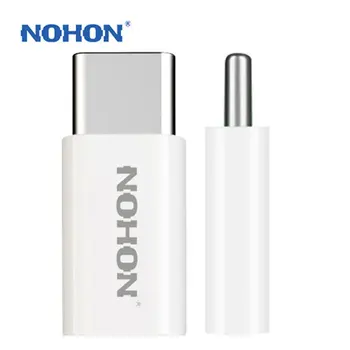 2VNT NOHON Tipas-C Micro USB Adapter Xiaomi 4C 4S 5S Plius Oneplus 3T 2 3 Nubija USB Kabelio Kištuką Duomenų Sinchronizavimo Jungtis