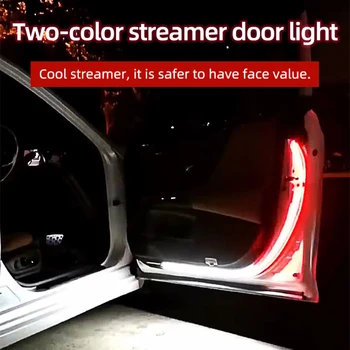2vnt/set Automobilių Durų Žibintai Atidarymo Įspėjimas LED Lempos Juostelėmis Strobe Mirksi Stabdžių Galinis Susidūrimo Saugos Automobilis Priedai