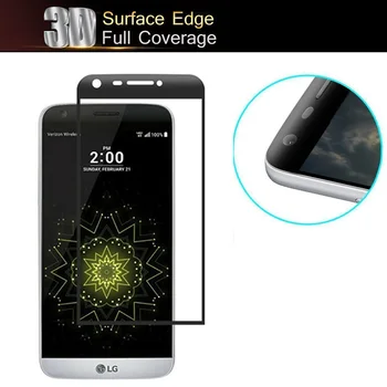 2VNT Skirti LG G5 Grūdintas Stiklas 3D Išlenkto Paviršiaus, Visiškai Padengti Anti-Sprogimo Ekrano Plėvelė LG G5 SE H850 VS987 H820 LS992 H830