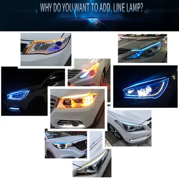 2x itin smulkios kietosios Automobilių DRL LED Dienos Veikia Šviesos Streamer Posūkio Signalo BMW visos serijos 1 2 3 4 5 6 7 X E F-serijos E46 E90 X1