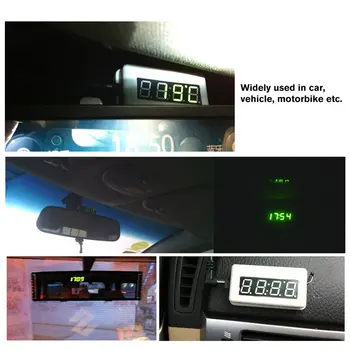 3 1. Skaitmeninis LED Laikrodis Temperatūra Įtampos Modulis Mini Voltmeter Termometras Automobilių Arduino Elektroninių 