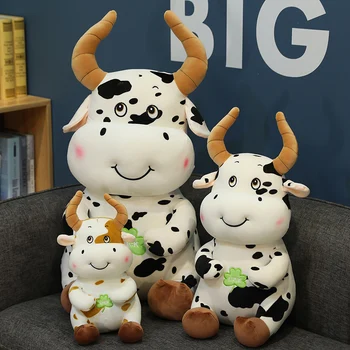 30-80CM Naujos Karvė Pliušiniai Žaislai Mielas Sėdi Karvė Pagalvę Mados Karvė Kimštiniai Žaislai, Vaikų Karvė Gimtadienio Dovana