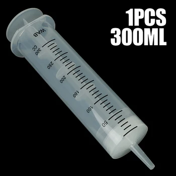 300ml Plastikinis Švirkštas Didelės Talpos Švirkštas Skaidrus Sterilūs Daugkartiniai Matavimo Injekciją Švirkštą Maistinių medžiagų Hydroponics