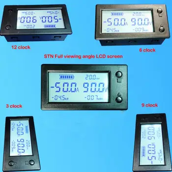 300V DC 100A 200A 400A digital Voltmeter Ammeter Baterijos Talpa coulometer Galia elektros watt-valandų skaitiklis Su Holo jutiklis