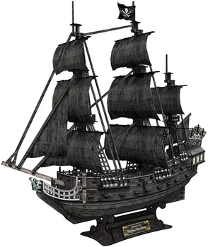 308 Vienetų/set Dėlionė 3D Piratų Laivo Modelį Laivų ir Valčių Rinkinys Laivas Nustatyti Suaugusiųjų Švietimo Žaidimai, Kūrybiniai Žaislai