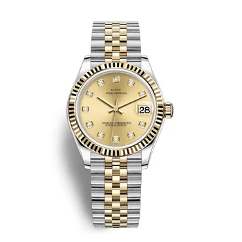 31MM mados moterų laikrodžiai top brand prabangius kvarcas žiūrėti moterims vandeniui deimantų full steel aaa riešo žiūrėti datejust laikrodis