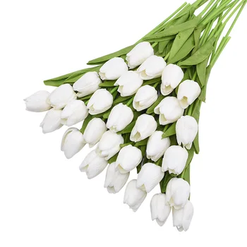 31pcs Dirbtinės Tulpės Nekilnojamojo Touch Netikrą Tulpės Išdėstymas Gėlių Puokštė Už Namo, Sodo, Biuro Vestuvių Dekoravimas Netikrą Gėlės