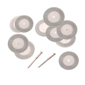 35mm priedai Akmens Jade Stiklo Deimantinis Pjovimo Diskas Tinka Rotacinis Įrankis Treniruočių Įrankis su Dviem Įtvarų 10vnt