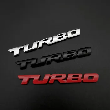 3D Automobilių Lipdukas Stilius Metalo TURBO Emblema Galinis bagazines dangtis Ženklelis Ford Focus 2 3 ST, RS Fiesta Mondeo Tuga Ecosport Fusion