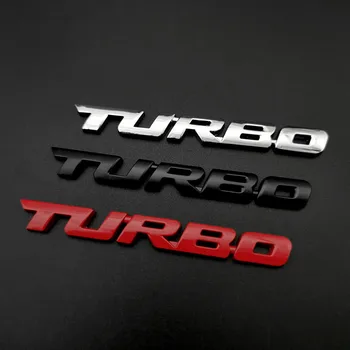 3D Automobilių Lipdukas Stilius Metalo TURBO Emblema Galinis bagazines dangtis Ženklelis Ford Focus 2 3 ST, RS Fiesta Mondeo Tuga Ecosport Fusion