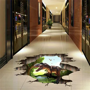 3D Dinozaurai Grindų, Sienų Lipduko Vinilo Nuimamas Sienų Lipdukai Gyvenamasis Kambarys, Vaikų Kambarys, Vaikų Kambarys Dekoratyvinis Wallpapaer 9J22