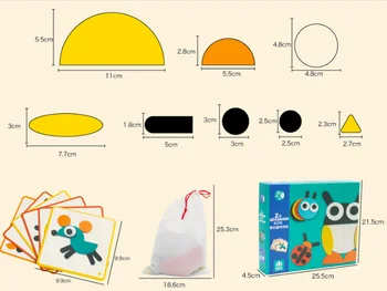 3D Dėlionės Rinkinį Montessori Žaislai Vaikams, Vaikų Berniukų Oyuncak Juegos Educativos Vaikai Ankstyvojo Mokymosi Švietimo Dėlionės Tangram
